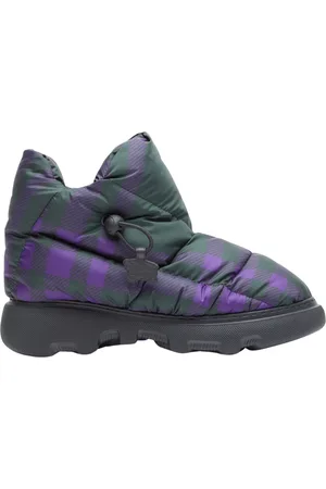 Burberry Femme, Chaussures, Violet, Taille: 36 EU Bottines Pillow à Carreaux avec Semelle Track