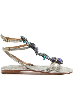 Maliparmi Femme, Chaussures, Gris, Taille: 38 EU Magnolia Stones Capri Argent Bleu Chaussures