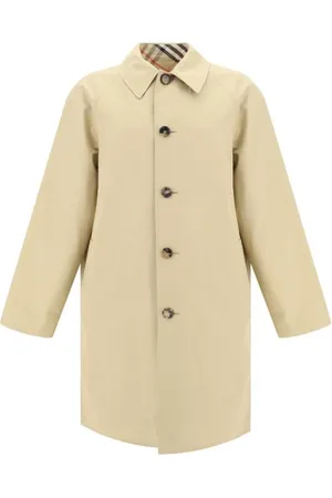 Burberry Homme, Manteaux, , Taille: L Manteau Réversible en Coton avec Motif à Carreaux