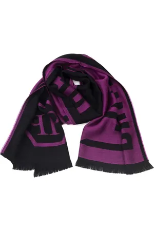 Philipp Plein Homme, Accessoires, Multicolore, Taille: ONE Size Logo Écharpe Unisexe Stole Viola