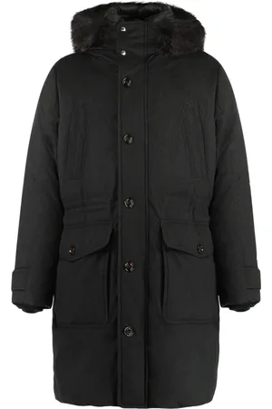 MOORER Homme, Manteaux, Brun, Taille: M Parka à capuche superposée avec duvet d