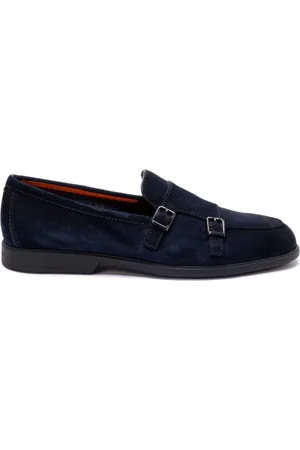 santoni Homme, Chaussures, Bleu, Taille: 41 1/2 EU Sandales en Cuir Bleu pour Homme