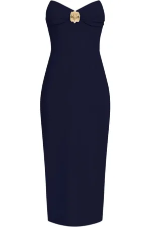 Elisabetta Franchi Femme, Robes, Bleu, Taille: 44 FR Mélange Élégant de Polyester et Élasthanne