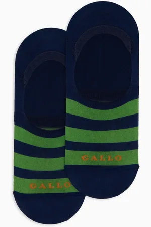 Gallo Unisex, Sous-vêtements, Multicolore, Taille: XS Chaussettes invisibles unisexes en coton bleu à motif de rayures bicolores