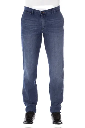 Trussardi Homme, Jeans, Bleu, Taille: XS Jean en Denim - Fermeture à Bouton et à Glissière