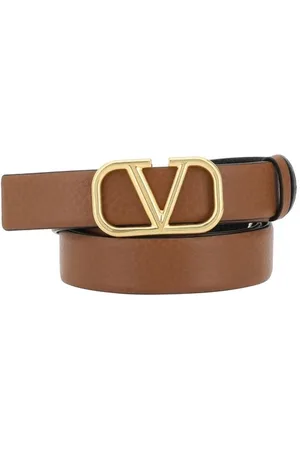 VALENTINO GARAVANI Homme, Accessoires, Brun, Taille: 95 CM Ceinture Réversible en Cuir VLogo