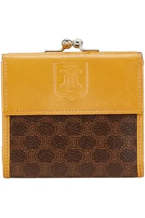 Céline Femme, Pre-owned, Jaune, Taille: ONE Size Pre-owned Toile petite-maroquinerie