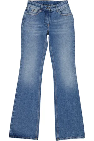 OFF-WHITE Femme, Jeans, Bleu, Taille: W27 Jean évasé en denim bleu délavé