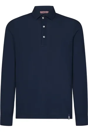 DRUMOHR Homme, Tops, Bleu, Taille: 2XL Polo Bleu Style Décontracté
