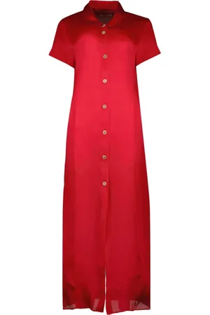 Khaite Femme, Robes, Rouge, Taille: 42 FR Robe Effy Rouge Printemps-Été 2025