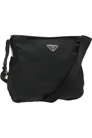 Prada Femme, Pre-owned, Noir, Taille: ONE Size Pre-owned Tissu sacs-prada