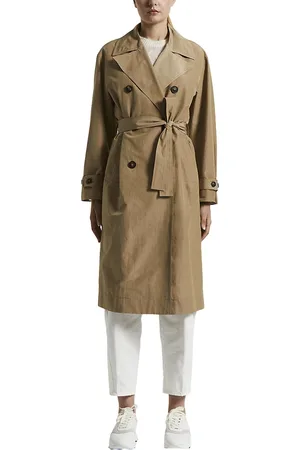 PESERICO SIGN Femme, Manteaux, Brun, Taille: 44 FR Trench-coat en coton technique