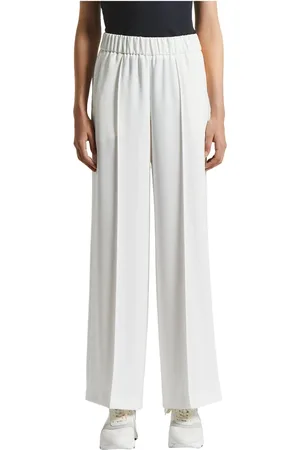 PESERICO SIGN Femme, Pantalons, Blanc, Taille: 38 FR Pantalon technique en crêpe cady