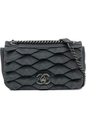 CHANEL Femme, Pre-owned, Bleu, Taille: ONE Size Pre-owned Denim sacs-chanel