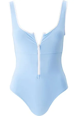 Melissa Odabash Femme, Maillots de bain, Bleu, Taille: 38 FR Maillot de bain bleu avec zip fonctionnel