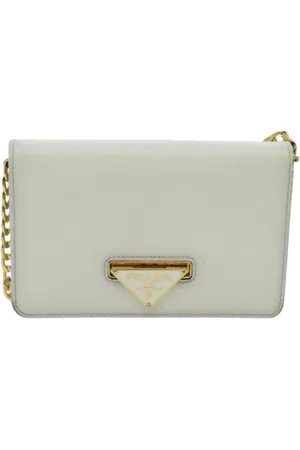 Prada Femme, Pre-owned, Blanc, Taille: ONE Size Pre-owned Cuir pochettes-minaudieres