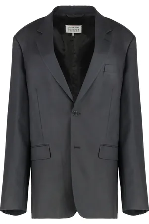 Maison Margiela Femme, Vestes, Bleu, Taille: 38 FR Veste Classique Laine Coton Mohair