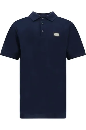 Dolce & Gabbana Homme, Tops, Noir, Taille: L Polo Classique en Coton