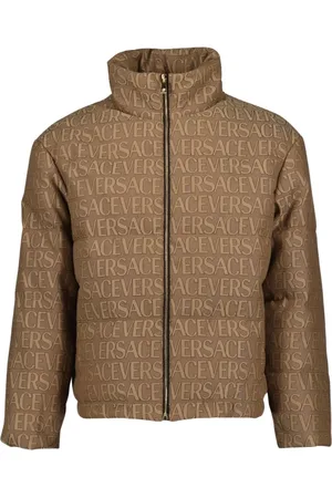 VERSACE Homme, Vestes, Brun, Taille: M Veste matelassée à col montant