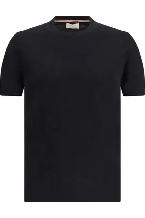 BROOKSFIELD Homme, Tops, Noir, Taille: M T-shirt en tricot de coton avec patch monogramme