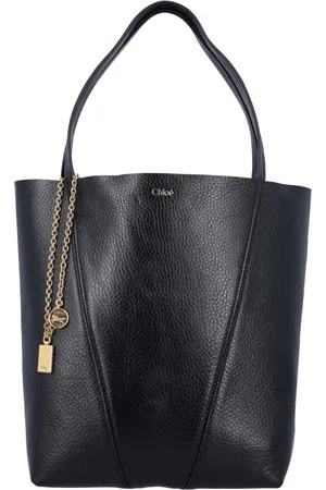 Chloé Femme, Sacs, Noir, Taille: ONE Size Sac à Main Noir avec Chaîne Suspendue