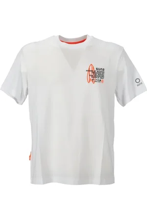 sunseeker Homme, Tops, Blanc, Taille: M T-shirt col rond avec impression graphique du logo