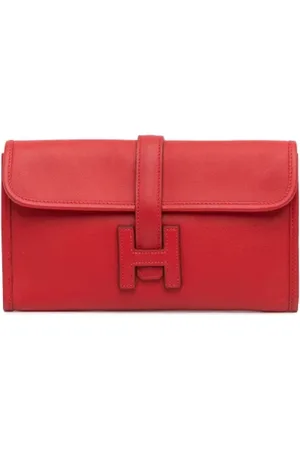 Hermès Femme, Pre-owned, Rouge, Taille: ONE Size Pre-owned Cuir pochettes-minaudieres