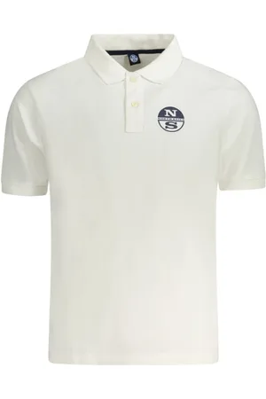 North Sails Homme, Tops, Blanc, Taille: L Polo Homme en Coton Blanc