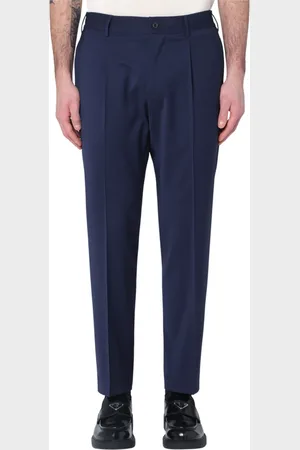 Biagio Santaniello Homme, Pantalons, Bleu, Taille: XL Pantalon Coupe Droite