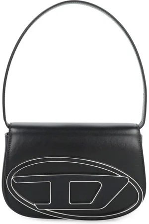 Diesel Femme, Sacs, Noir, Taille: ONE Size Sac bandoulière en cuir avec rabat