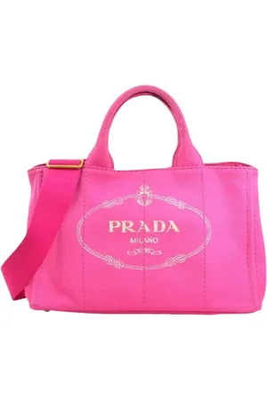 Prada Femme, Pre-owned, Rose, Taille: ONE Size Pre-owned Toile sacs-main