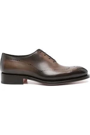 santoni Homme, Chaussures, Brun, Taille: 42 1/2 EU Chaussures Oxford classiques en cuir noir