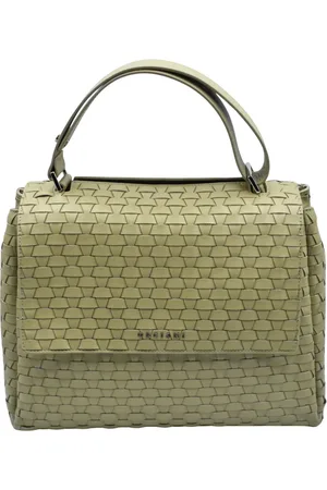 Orciani Femme, Sacs, Vert, Taille: ONE Size Sac à Main en Cuir Tressé Vert