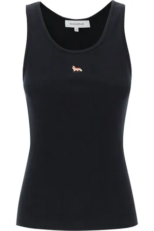 Maison Kitsuné Femme, Tops, Noir, Taille: 36 FR Hauts sans manches