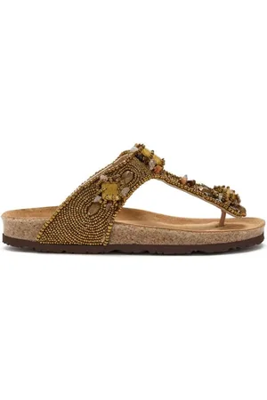 Maliparmi Femme, Chaussures, Jaune, Taille: 41 EU Glamour Perles de verre Broderie Chaussures