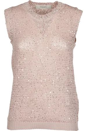 Golden Goose Femme, Pulls, Rose, Taille: 36 FR Pastel Sequin Sweater