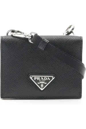 Prada Femme, Pre-owned, Noir, Taille: ONE Size Pre-owned Cuir petite-maroquinerie