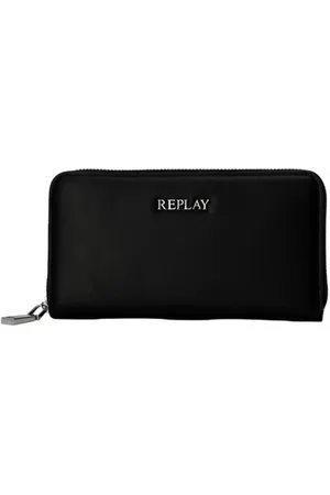 Replay Femme, Accessoires, Noir, Taille: ONE Size Grand portefeuille avec doublure en polyester