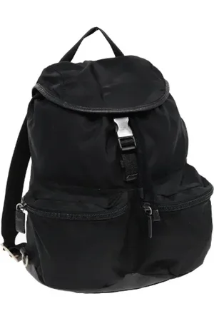 Prada Femme, Pre-owned, Noir, Taille: ONE Size Pre-owned Nylon sacs-dos