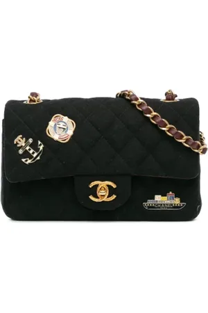 CHANEL Femme, Pre-owned, Noir, Taille: ONE Size Pre-owned Coton sacs-chanel