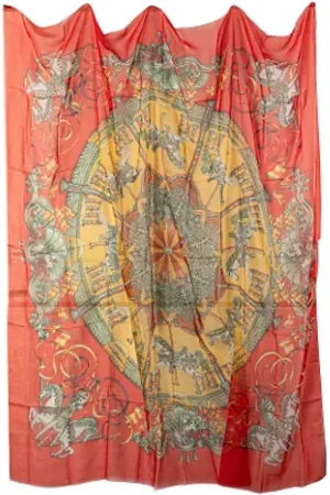 Hermès Femme, Pre-owned, Multicolore, Taille: ONE Size Pre-owned Soie foulards