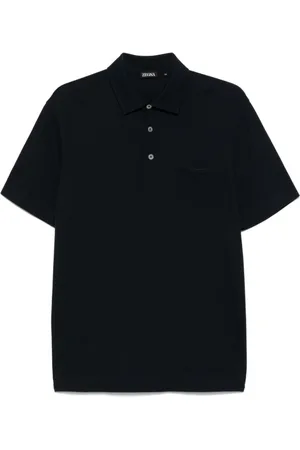 Ermenegildo Zegna Homme, Tops, Bleu, Taille: 3XL Polo Bleu avec Poche Poitrine