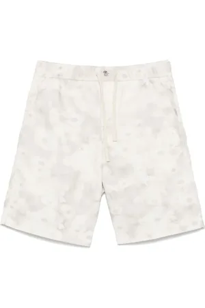 Maison Kitsuné Homme, Shorts, Blanc, Taille: W33 Shorts Blancs Élastiques à Cordon
