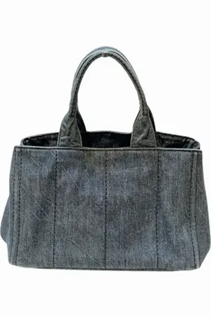 Prada Femme, Pre-owned, Bleu, Taille: ONE Size Pre-owned Denim sacs-main