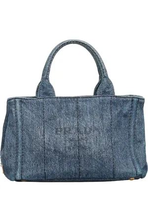 Prada Femme, Pre-owned, Bleu, Taille: ONE Size Pre-owned Denim sacs-main