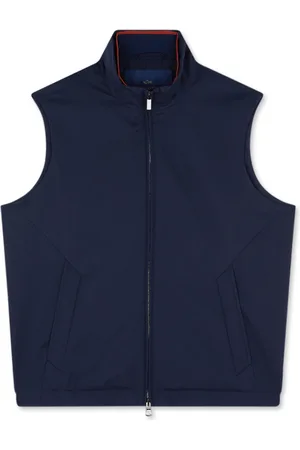 Paul & Shark Homme, Vestes, Bleu, Taille: M Gilet de Luxe en Laine et Soie