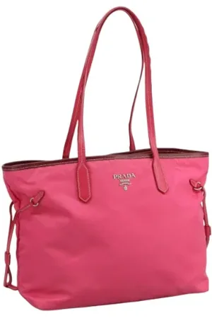 Prada Femme, Pre-owned, Rose, Taille: ONE Size Pre-owned Nylon cabas