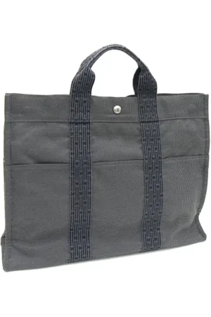Hermès Unisex, Pre-owned, Gris, Taille: ONE Size Pre-owned Toile sacs-main