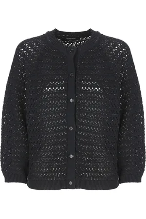 Fabiana Filippi Femme, Pulls, Bleu, Taille: 38 FR Pull en Coton Bleu avec Paillettes