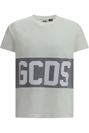 GCDS Homme, Tops, Blanc, Taille: L Monogram High Contrast Band T-Shirt